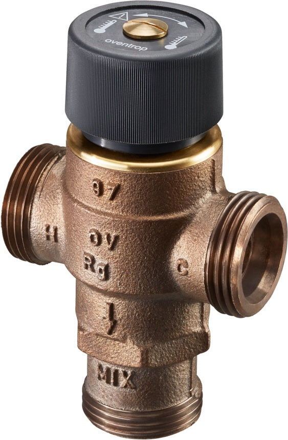 OVENTROP Brawa-Mix Thermostatischer Brauchwassermischer DN 20, verriegelbar, 35-50 °C, Rotguss
