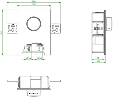 OVENTROP Unibox TQ-RTL Thermostat – Fußbodenheizung Regelung mit Q-Tech & Rücklauftemperaturbegrenzer, weiß