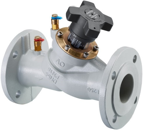 OVENTROP Hydrocontrol VFC Strangregulierventil PN 16 DN 20 Flansch – Grauguss, mit Messventilen