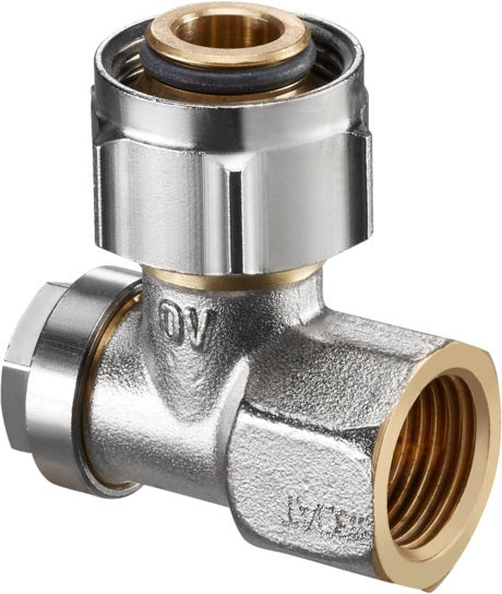 OVENTROP Absperrwinkelverschraubung Combi 3, 3/4" ÜM x 1/2" IG, vernickelt