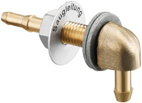 OVENTROP Winkel Schlauchanschluss 4 und 6 mm mit Gegenmutter und 2 Dichtungen