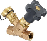 OVENTROP Schrägsitzventil RG DN 15 mit PTFE-Dichtung und Entleerung, PN 25