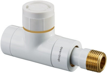 OVENTROP Thermostatventil Baureihe E DN 15, 1/2 Zoll, PN 10, Durchgang, anthrazit – voreinstellbar