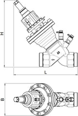 OVENTROP Cocon QTR Regulierventil DN 40 – Druckunabhängig mit Classic Messventilen
