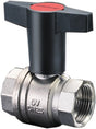 OVENTROP Optibal Knebelgriff-Kugelhahn PN 16 Messing DN 10 (3/8 Zoll) – Volldurchgang, vernickelt