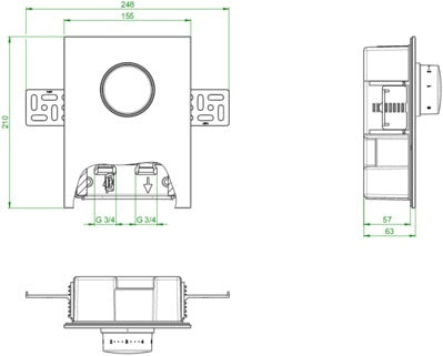OVENTROP Unibox T-RTL Thermostat – Raum- und Rücklauftemperaturregelung, weiß