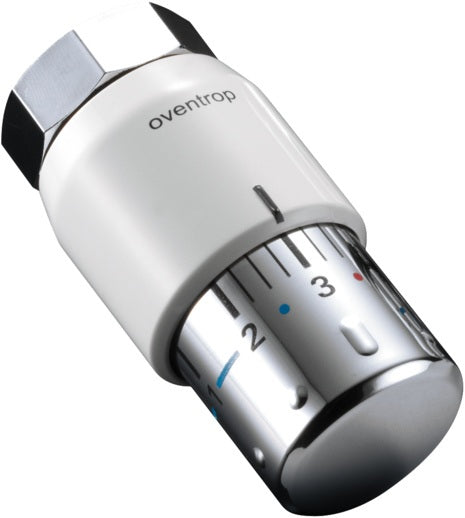 OVENTROP Thermostat Uni SH weiß/chrom – mit Nullstellung & Flüssig-Fühler für Heizkörper