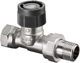 Oventrop Thermostatventil Baureihe A M 30x1,5, DN 10, R 3/8Z – Durchgang, Messing vernickelt