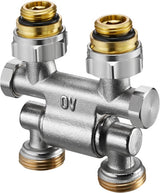 OVENTROP Multiflex F Absperrverschraubung ZBU 3/4 Zoll ÜM x 3/4 Zoll AG schwenkbar