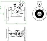 OVENTROP Hydrocontrol VFC Strangregulierventil PN 16 DN 20 Flansch – Grauguss, mit Messventilen
