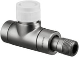 OVENTROP Thermostatventil Baureihe E DN 15, 1/2 Zoll, PN 10, Durchgang, anthrazit – voreinstellbar