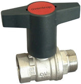 OVENTROP Optibal Knebelgriff-Kugelhahn PN 16 Messing DN 10 (3/8 Zoll) mit vollem Durchgang