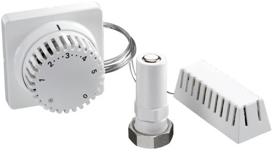 Oventrop Thermostat Uni FH Weiß mit Fernfühler und Kapillarrohr 2000 mm