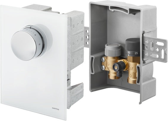 OVENTROP Unibox TQ-RTL Thermostat – Fußbodenheizung Regelung mit Q-Tech & Rücklauftemperaturbegrenzer, weiß