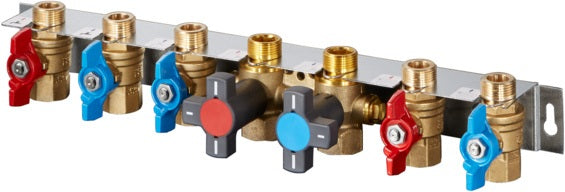 OVENTROP OV Kugelhahnanschluss-Set für Regudis W-HTU – 7 Kugelhähne G 3/4 Zoll