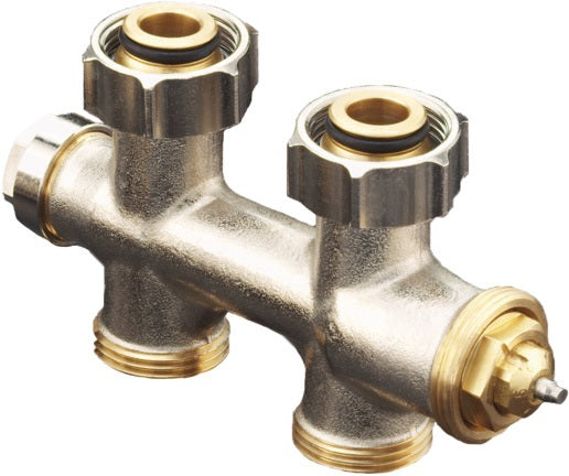Oventrop Multiblock T Zweirohrarmatur 3/4 Zoll Durchgang – Regeln, Absperren, Entleeren