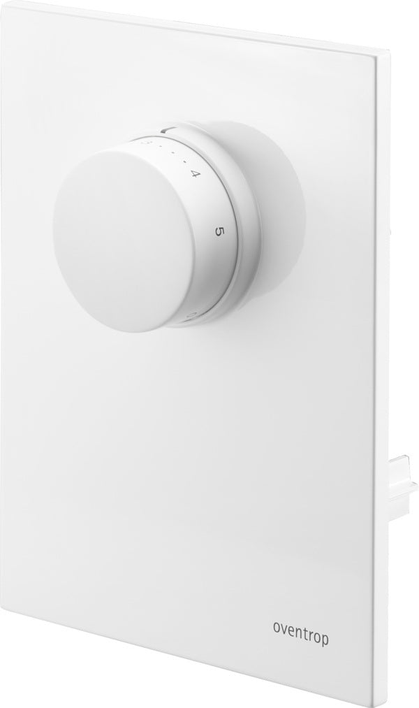 OVENTROP Abdeckung mit Thermostat Echtglas weiß für Unibox T-RTL
