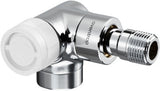 OVENTROP Thermostatventil Baureihe E Winkel-Eck links DN 15 1/2 Z PN 10 Edelstahl-Design