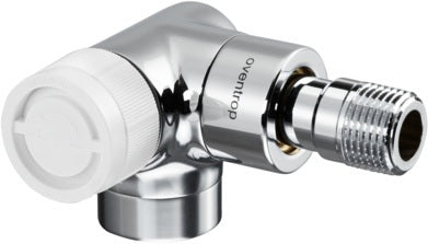 OVENTROP Thermostatventil Baureihe E Winkel-Eck links DN 15 1/2 Z PN 10 Edelstahl-Design