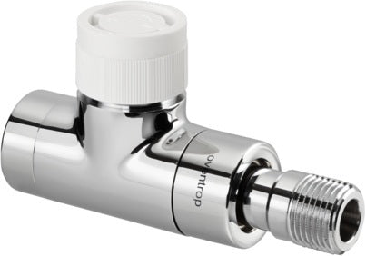 OVENTROP Thermostatventil Baureihe E DN 15, 1/2 Zoll, PN 10, Durchgang, anthrazit – voreinstellbar