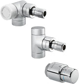 Oventrop OV Anschluss-Set Baureihe E DN 15, Winkel-Eck links verchromt
