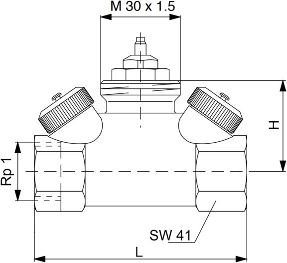 Oventrop Hycocon ETZ Regelventil PN 16 DN 15 (1/2" IG) – thermostatisierbar, mit Voreinstellung