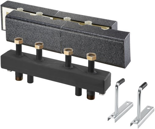 OVENTROP HydroFixx Hydraulische Weiche DN 25 für 2 Heizkreise – Stahl, PN 4, mit Wärmedämmung