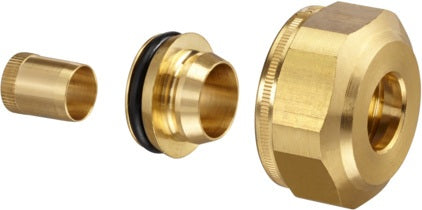 OVENTROP Regusol Klemmringverschraubung Set 2 Messing mit Stützhülsen 15 mm
