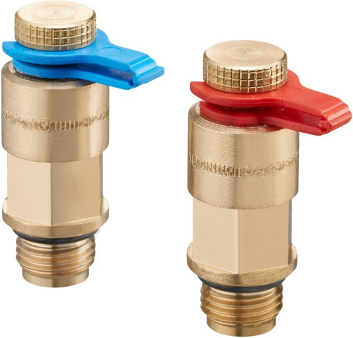 OVENTROP Messventil Classic 2er-Set G 1/4Z Rotguss für Heizungsregelventile