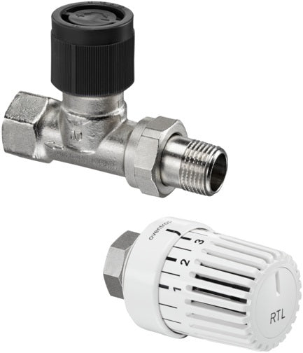 Oventrop Rücklauftemperaturbegrenzer-Set Uni RTLH DN15 1/2 Zoll – thermostatische Regelung 20–50 °C