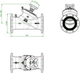 OVENTROP Hydrocontrol VFC Strangregulierventil PN 16 DN 20 Flansch – Grauguss, mit Messventilen