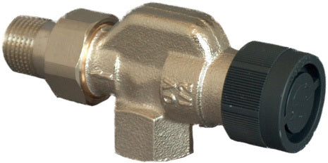 OVENTROP Thermostatventil Baureihe A M 30x1,5, Vorlauf-Axial DN 10 – vernickeltes Messing