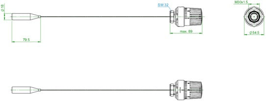 Oventrop Temperaturfühler mit Wendelfühler aus Edelstahl für Regumaq XH und Regudis W