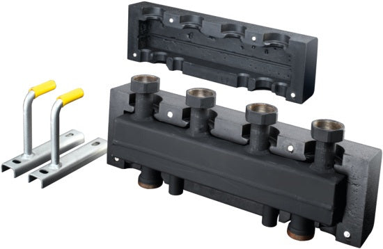 OVENTROP HydroFixx Hydraulische Weiche DN 25 für 2 Heizkreise – Stahl, PN 4, mit Wärmedämmung