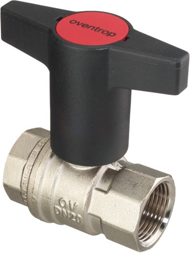 OVENTROP Optibal Knebelgriff-Kugelhahn PN 16 Messing DN 10 (3/8 Zoll) – Volldurchgang, vernickelt
