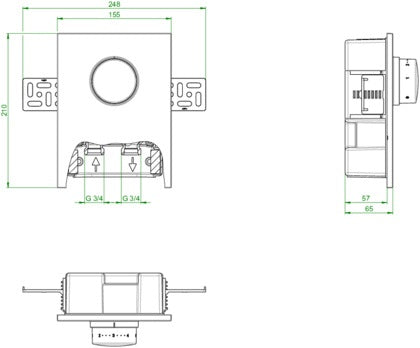 OVENTROP Unibox E BV Bypass – Raumtemperaturregler für Fußbodenheizung, weiß