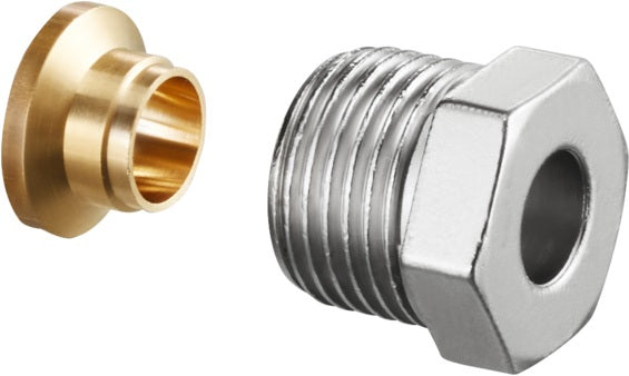 OVENTROP Ofix CEP Klemmringverschraubung Messing 3/8" x 10 mm für Kupferrohre