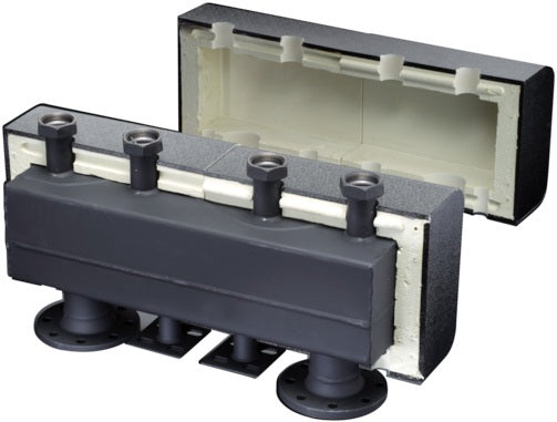 OVENTROP HydroFixx Hydraulische Weiche DN 25 für 2 Heizkreise – Stahl, PN 4, mit Wärmedämmung