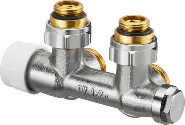Oventrop Multiblock T Zweirohrarmatur 3/4 Zoll Durchgang – Regeln, Absperren, Entleeren