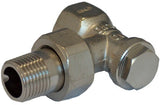 Oventrop Heizkörperverschraubung Combi 3 PN 10 Messing vernickelt Eck DN 10 (3/8 Zoll)