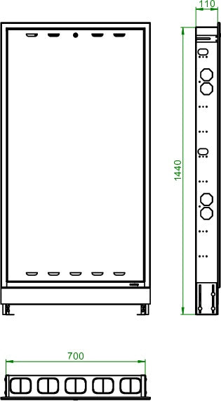 OVENTROP Einbauschrank lange Ausführung für Regudis W & Multidis SF bis 10 Kreise