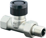 Oventrop Thermostatventil Baureihe A M 30x1,5, DN 10, R 3/8Z – Durchgang, Messing vernickelt