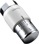 OVENTROP Thermostat Uni SH weiß/chrom – mit Nullstellung & Flüssig-Fühler für Heizkörper