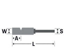 OSBORN HELITUF Innenbürste Ø10 mm – Stahldraht 0,13 mm, 3,4 mm Schaft, 89 mm