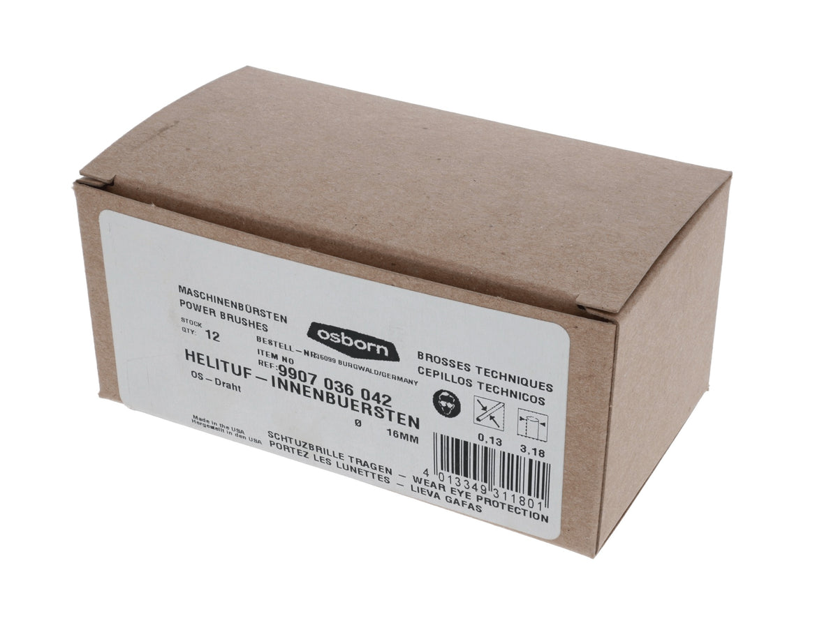 OSBORN HELITUF Innenbürste Ø10 mm – Stahldraht 0,13 mm, 3,4 mm Schaft, 89 mm