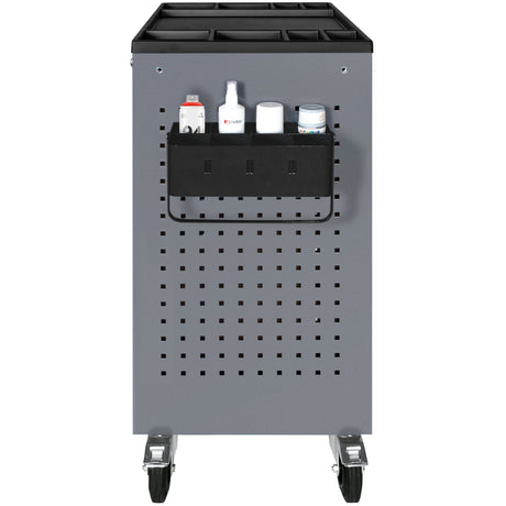 Kraftwerk Ablagefach mit Griff für 8 Dosen für Vierkantlochwand, H 100 x B 300 x T 160 mm