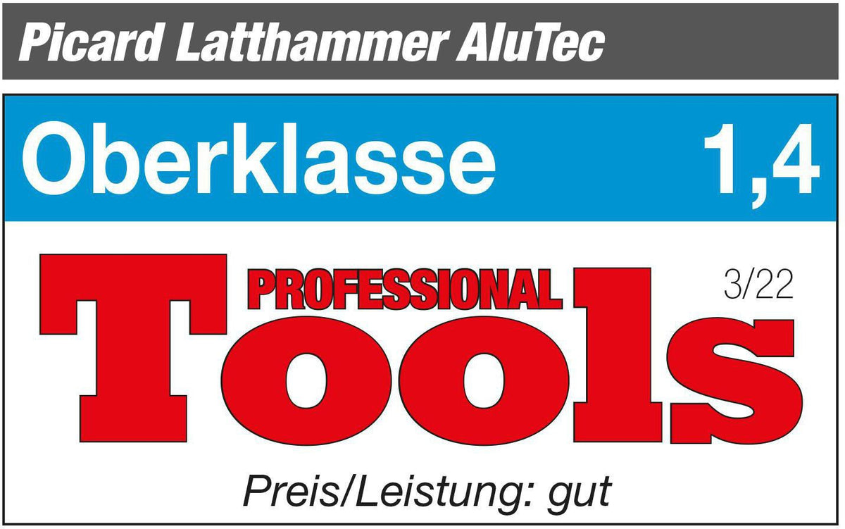 PICARD Latthammer AluTec® 450 g mit Magnet – Hybridkopf aus Aluminium und Stahl