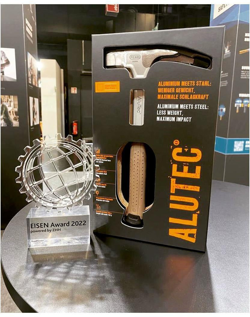 PICARD Latthammer AluTec® 450 g mit Magnet – Hybridkopf aus Aluminium und Stahl
