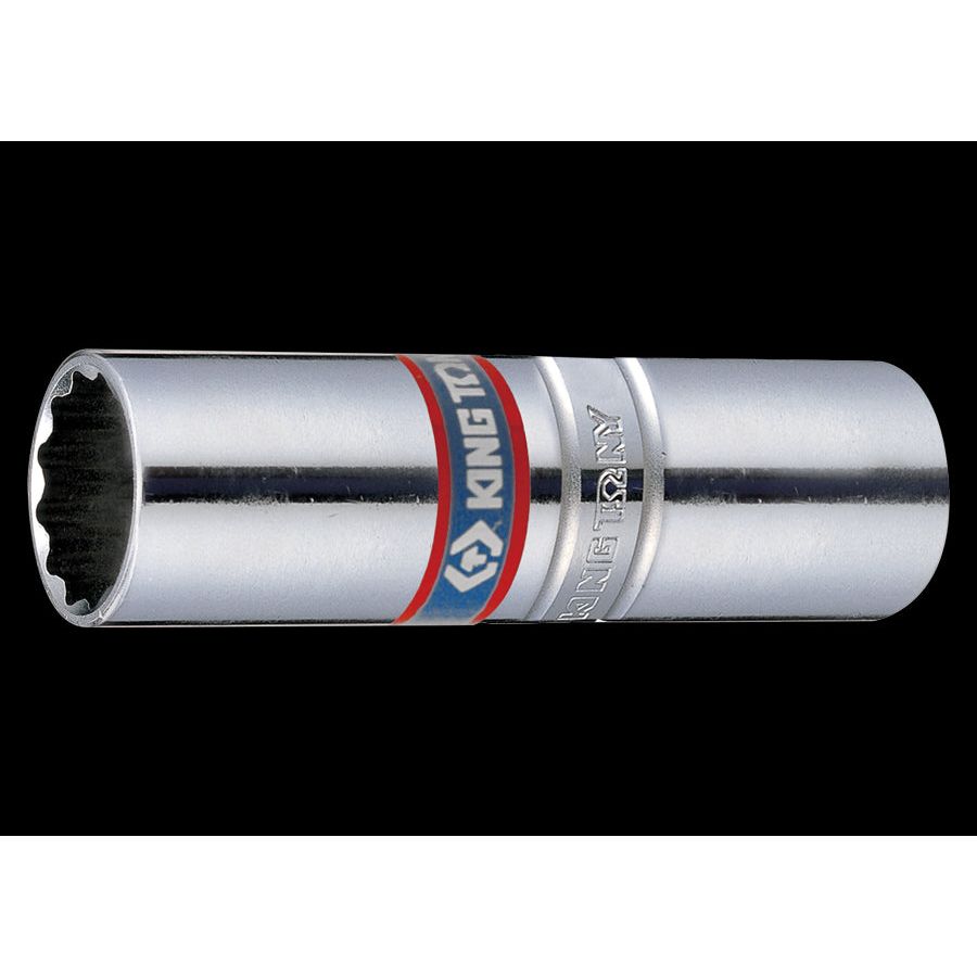 KING TONY Profi-Werkzeuge - 3/8’’ 12-Kant Steckschlüssel für Zündkerzen - 14 mm 36A014