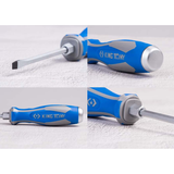 KING TONY Profi-Werkzeuge - Schlitz-Schraubendreher, 4-Kant Schaft 5.5*100 mm BLI14625504R